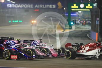 World © Octane Photographic Ltd. Formula 1 – Singapore GP - Race. SportPesa Racing Point RP19 - Sergio Perez. Marina Bay Street Circuit, Singapore. Sunday 22nd September 2019.