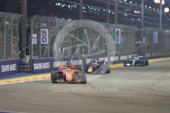 World © Octane Photographic Ltd. Formula 1 – Singapore GP - Race. Scuderia Ferrari SF90 – Sebastian Vettel. Marina Bay Street Circuit, Singapore. Sunday 22nd September 2019.