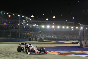 World © Octane Photographic Ltd. Formula 1 – Singapore GP - Race. SportPesa Racing Point RP19 - Sergio Perez. Marina Bay Street Circuit, Singapore. Sunday 22nd September 2019.