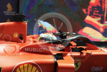 World © Octane Photographic Ltd. Formula 1 – Singapore GP - Race Podium. Scuderia Ferrari SF90 – Sebastian Vettel. Marina Bay Street Circuit, Singapore. Sunday 22nd September 2019.