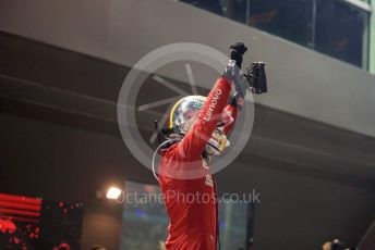 World © Octane Photographic Ltd. Formula 1 – Singapore GP - Race Podium. Scuderia Ferrari SF90 – Sebastian Vettel. Marina Bay Street Circuit, Singapore. Sunday 22nd September 2019.