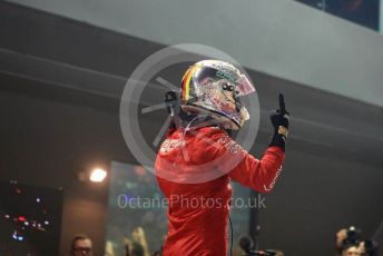 World © Octane Photographic Ltd. Formula 1 – Singapore GP - Race Podium. Scuderia Ferrari SF90 – Sebastian Vettel. Marina Bay Street Circuit, Singapore. Sunday 22nd September 2019.