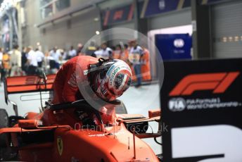 World © Octane Photographic Ltd. Formula 1 – Singapore GP - Race Podium. Scuderia Ferrari SF90 – Charles Leclerc. Marina Bay Street Circuit, Singapore. Sunday 22nd September 2019.