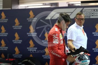 World © Octane Photographic Ltd. Formula 1 – Singapore GP - Race Podium. Scuderia Ferrari SF90 – Charles Leclerc. Marina Bay Street Circuit, Singapore. Sunday 22nd September 2019.