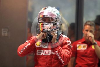 World © Octane Photographic Ltd. Formula 1 – Singapore GP - Race Podium. Scuderia Ferrari SF90 – Sebastian Vettel. Marina Bay Street Circuit, Singapore. Sunday 22nd September 2019.