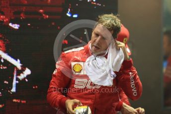 World © Octane Photographic Ltd. Formula 1 – Singapore GP - Race Podium. Scuderia Ferrari SF90 – Sebastian Vettel. Marina Bay Street Circuit, Singapore. Sunday 22nd September 2019.