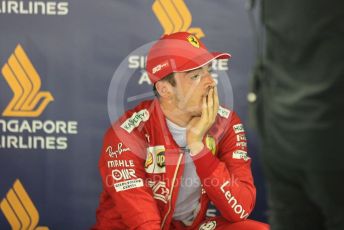 World © Octane Photographic Ltd. Formula 1 – Singapore GP - Race Podium. Scuderia Ferrari SF90 – Charles Leclerc. Marina Bay Street Circuit, Singapore. Sunday 22nd September 2019.