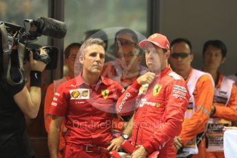 World © Octane Photographic Ltd. Formula 1 – Singapore GP - Race Podium. Scuderia Ferrari SF90 – Sebastian Vettel. Marina Bay Street Circuit, Singapore. Sunday 22nd September 2019.