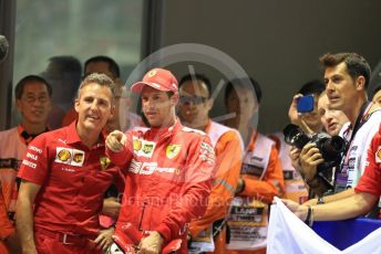 World © Octane Photographic Ltd. Formula 1 – Singapore GP - Race Podium. Scuderia Ferrari SF90 – Sebastian Vettel. Marina Bay Street Circuit, Singapore. Sunday 22nd September 2019.