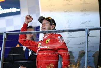 World © Octane Photographic Ltd. Formula 1 – Singapore GP - Race Podium. Scuderia Ferrari SF90 – Sebastian Vettel. Marina Bay Street Circuit, Singapore. Sunday 22nd September 2019.