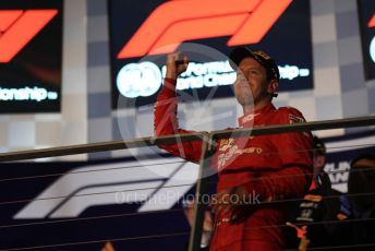 World © Octane Photographic Ltd. Formula 1 – Singapore GP - Race Podium. Scuderia Ferrari SF90 – Sebastian Vettel. Marina Bay Street Circuit, Singapore. Sunday 22nd September 2019.