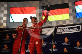 World © Octane Photographic Ltd. Formula 1 – Singapore GP - Race Podium. Scuderia Ferrari SF90 – Sebastian Vettel. Marina Bay Street Circuit, Singapore. Sunday 22nd September 2019.