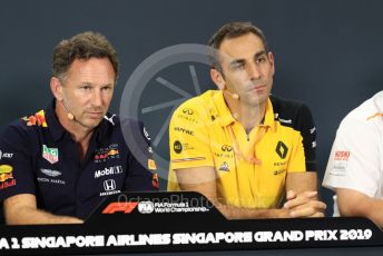 World © Octane Photographic Ltd. Formula 1 - Singapore GP – Friday FIA Team Press Conference. Christian Horner - Team Principal of Red Bull Racing. Marina Bay Street Circuit, Singapore. Friday 20th September 2019.