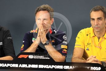 World © Octane Photographic Ltd. Formula 1 - Singapore GP – Friday FIA Team Press Conference. Christian Horner - Team Principal of Red Bull Racing. Marina Bay Street Circuit, Singapore. Friday 20th September 2019.