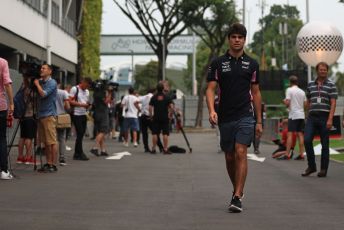 World © Octane Photographic Ltd. Formula 1 – Singapore GP - Paddock. SportPesa Racing Point RP19 – Lance Stroll. Marina Bay Street Circuit, Singapore. Friday 20th September 2019.