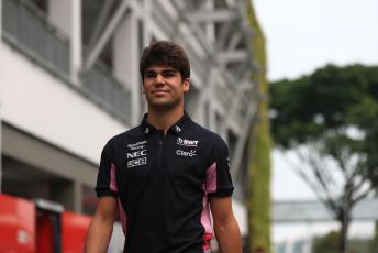 World © Octane Photographic Ltd. Formula 1 – Singapore GP - Paddock. SportPesa Racing Point RP19 – Lance Stroll. Marina Bay Street Circuit, Singapore. Friday 20th September 2019.