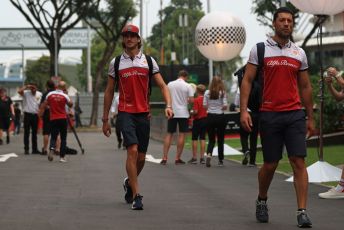 World © Octane Photographic Ltd. Formula 1 – Singapore GP - Paddock. Alfa Romeo Racing C38 – Antonio Giovinazzi. Marina Bay Street Circuit, Singapore. Friday 20th September 2019.