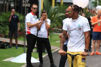 World © Octane Photographic Ltd. Formula 1 – Singapore GP - Paddock. Mercedes AMG Petronas Motorsport AMG F1 W10 EQ Power+ - Lewis Hamilton. Marina Bay Street Circuit, Singapore. Friday 20th September 2019.