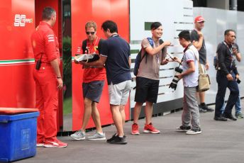 World © Octane Photographic Ltd. Formula 1 – Singapore GP - Paddock. Scuderia Ferrari SF90 – Sebastian Vettel. Marina Bay Street Circuit, Singapore. Friday 20th September 2019.