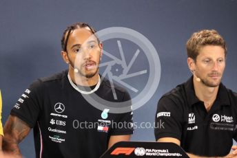 World © Octane Photographic Ltd. Formula 1 – Singapore GP. FIA Drivers Press Conference. Mercedes AMG Petronas Motorsport - Lewis Hamilton. Marina Bay Street Circuit, Singapore. Thursday 19th September 2019.