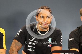 World © Octane Photographic Ltd. Formula 1 – Singapore GP. FIA Drivers Press Conference. Mercedes AMG Petronas Motorsport - Lewis Hamilton. Marina Bay Street Circuit, Singapore. Thursday 19th September 2019.