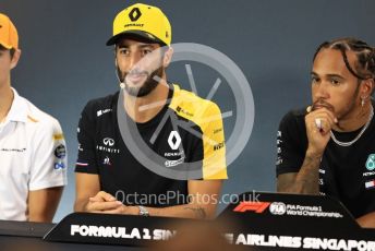 World © Octane Photographic Ltd. Formula 1 – Singapore GP. FIA Drivers Press Conference. Renault Sport F1 Team – Daniel Ricciardo. Marina Bay Street Circuit, Singapore. Thursday 19th September 2019.