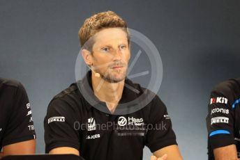 World © Octane Photographic Ltd. Formula 1 – Singapore GP. FIA Drivers Press Conference. Haas F1 Team – Romain Grosjean. Marina Bay Street Circuit, Singapore. Thursday 19th September 2019.