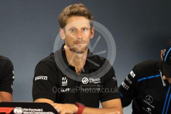World © Octane Photographic Ltd. Formula 1 – Singapore GP. FIA Drivers Press Conference. Haas F1 Team – Romain Grosjean. Marina Bay Street Circuit, Singapore. Thursday 19th September 2019.