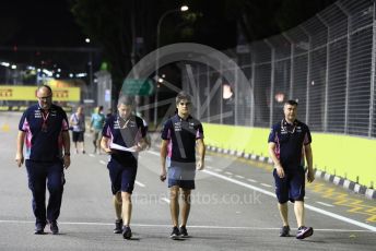 World © Octane Photographic Ltd. Formula 1 – Singapore GP - Track Walk. SportPesa Racing Point RP19 – Lance Stroll. Marina Bay Street Circuit, Singapore. Thursday 19th September 2019.