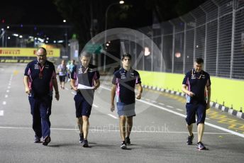 World © Octane Photographic Ltd. Formula 1 – Singapore GP - Track Walk. SportPesa Racing Point RP19 – Lance Stroll. Marina Bay Street Circuit, Singapore. Thursday 19th September 2019.