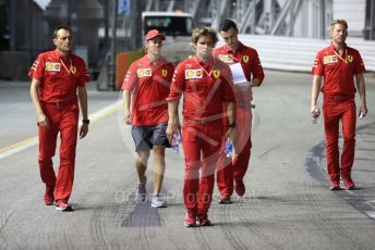 World © Octane Photographic Ltd. Formula 1 – Singapore GP - Track Walk. Scuderia Ferrari SF90 – Sebastian Vettel. Marina Bay Street Circuit, Singapore. Thursday 19th September 2019.