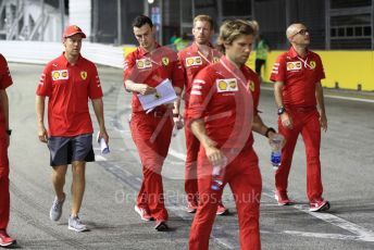 World © Octane Photographic Ltd. Formula 1 – Singapore GP - Track Walk. Scuderia Ferrari SF90 – Sebastian Vettel. Marina Bay Street Circuit, Singapore. Thursday 19th September 2019.