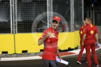 World © Octane Photographic Ltd. Formula 1 – Singapore GP - Track Walk. Scuderia Ferrari SF90 – Sebastian Vettel. Marina Bay Street Circuit, Singapore. Thursday 19th September 2019.