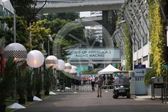 World © Octane Photographic Ltd. Formula 1 – Singapore GP - Paddock. Quiet paddock. Marina Bay Street Circuit, Singapore. Thursday 19th September 2019.