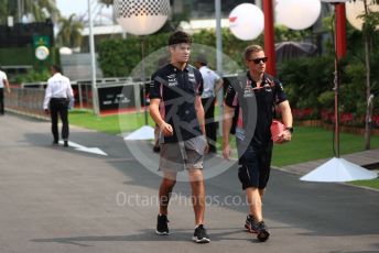 World © Octane Photographic Ltd. Formula 1 – Singapore GP - Paddock. SportPesa Racing Point RP19 – Lance Stroll. Marina Bay Street Circuit, Singapore. Thursday 19th September 2019.