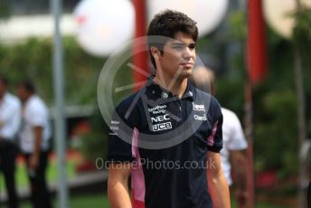 World © Octane Photographic Ltd. Formula 1 – Singapore GP - Paddock. SportPesa Racing Point RP19 – Lance Stroll. Marina Bay Street Circuit, Singapore. Thursday 19th September 2019.