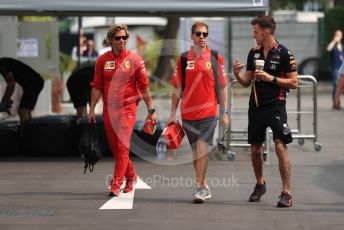 World © Octane Photographic Ltd. Formula 1 – Singapore GP - Paddock. Scuderia Ferrari SF90 – Sebastian Vettel. Marina Bay Street Circuit, Singapore. Thursday 19th September 2019.