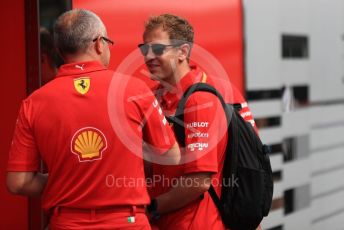 World © Octane Photographic Ltd. Formula 1 – Singapore GP - Paddock. Scuderia Ferrari SF90 – Sebastian Vettel. Marina Bay Street Circuit, Singapore. Thursday 19th September 2019.