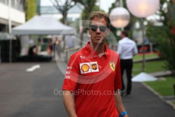 World © Octane Photographic Ltd. Formula 1 – Singapore GP - Paddock. Scuderia Ferrari SF90 – Sebastian Vettel. Marina Bay Street Circuit, Singapore. Thursday 19th September 2019.