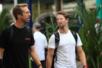 World © Octane Photographic Ltd. Formula 1 – Singapore GP - Paddock. Haas F1 Team VF19 – Romain Grosjean. Marina Bay Street Circuit, Singapore. Thursday 19th September 2019.