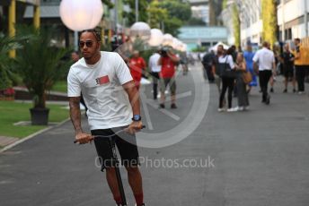 World © Octane Photographic Ltd. Formula 1 – Singapore GP - Paddock. Mercedes AMG Petronas Motorsport AMG F1 W10 EQ Power+ - Lewis Hamilton. Marina Bay Street Circuit, Singapore. Thursday 19th September 2019.