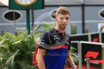 World © Octane Photographic Ltd. Formula 1 – Singapore GP - Paddock. Scuderia Toro Rosso - Pierre Gasly. Marina Bay Street Circuit, Singapore. Thursday 19th September 2019.