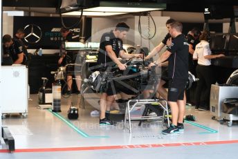 World © Octane Photographic Ltd. Formula 1 – Singapore GP - Paddock. Mercedes AMG Petronas Motorsport AMG. Marina Bay Street Circuit, Singapore. Thursday 19th September 2019.