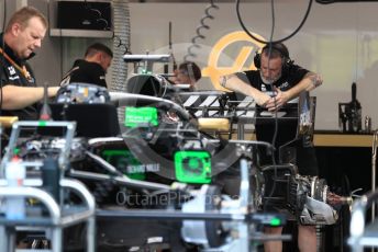 World © Octane Photographic Ltd. Formula 1 – Singapore GP - Paddock. Haas F1 Team VF19. Marina Bay Street Circuit, Singapore. Thursday 19th September 2019.