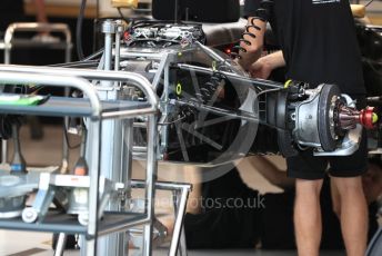 World © Octane Photographic Ltd. Formula 1 – Singapore GP - Paddock. Haas F1 Team VF19. Marina Bay Street Circuit, Singapore. Thursday 19th September 2019.