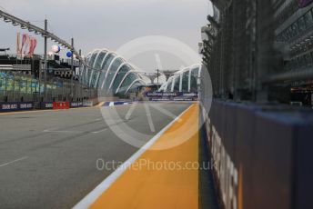 World © Octane Photographic Ltd. Formula 1 – Singapore GP - Paddock. View to final turn. Marina Bay Street Circuit, Singapore. Thursday 19th September 2019.
