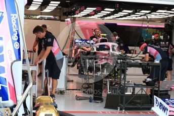 World © Octane Photographic Ltd. Formula 1 – Singapore GP - Paddock. SportPesa Racing Point RP19. Marina Bay Street Circuit, Singapore. Thursday 19th September 2019.