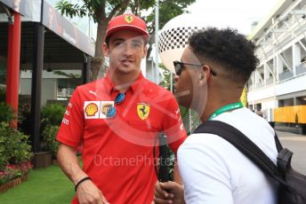 World © Octane Photographic Ltd. Formula 1 – Singapore GP - Paddock. Scuderia Ferrari SF90 – Charles Leclerc. Marina Bay Street Circuit, Singapore. Thursday 19th September 2019.