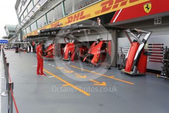 World © Octane Photographic Ltd. Formula 1 – Singapore GP - Paddock. Scuderia Ferrari SF90.  Marina Bay Street Circuit, Singapore. Thursday 19th September 2019.