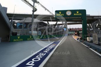 World © Octane Photographic Ltd. Formula 1 – Singapore GP - Paddock. Pit Lane Exit. Marina Bay Street Circuit, Singapore. Thursday 19th September 2019.